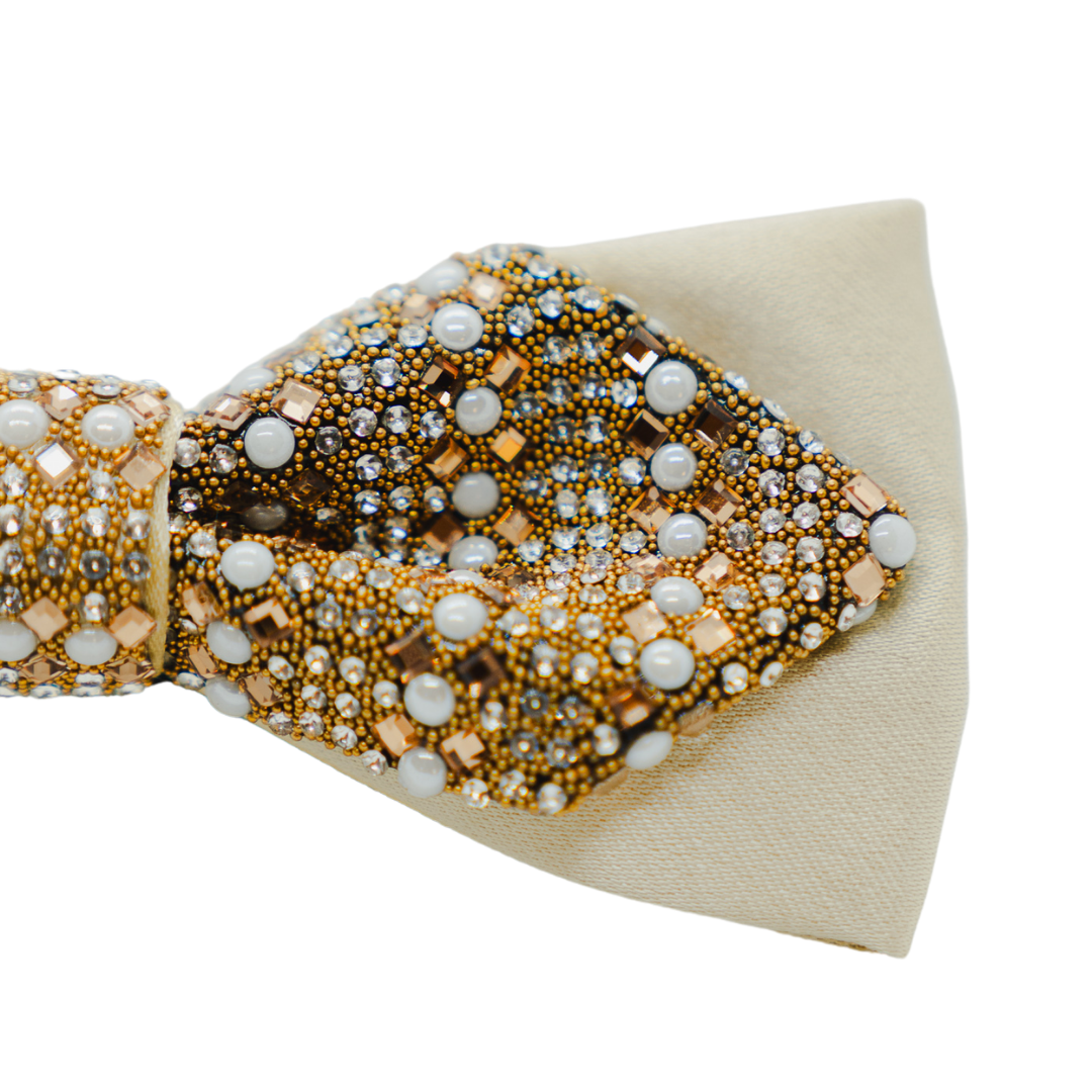 Ranier Bowtie Cream and Pearls