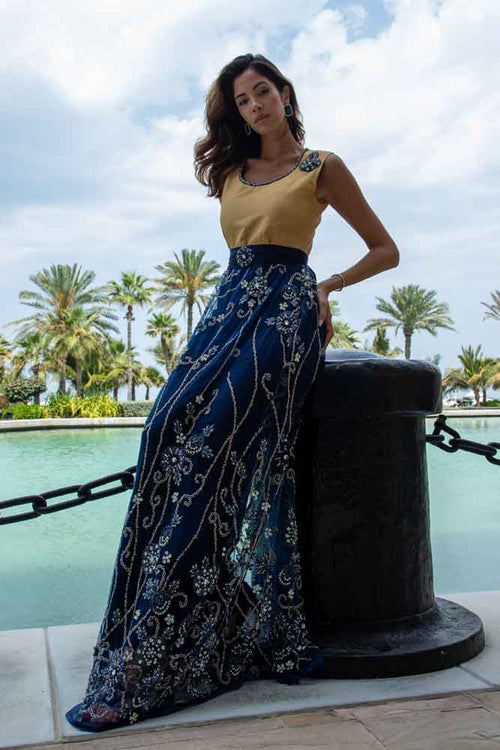 MYSTIC MIRAGE - Elegant Embroidered Maxi Dress