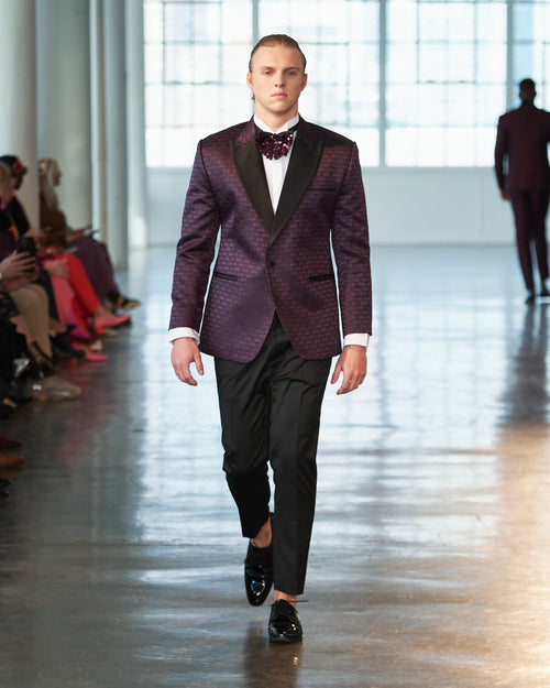 Dark purple pattern men's tuxedo....Elegance Redefined!