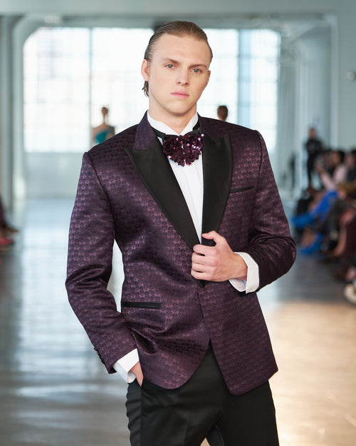 Dark purple pattern men's tuxedo....Elegance Redefined!