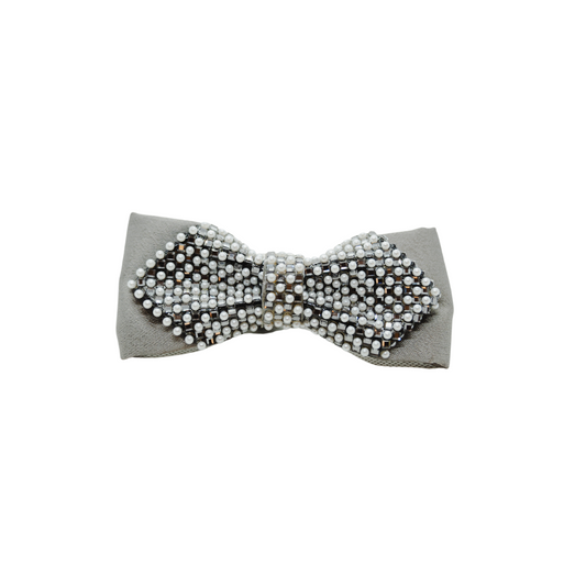 Ranier Bowties Pearls and Gray