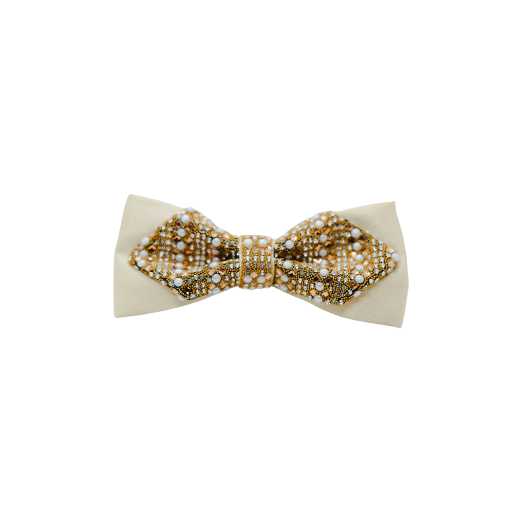 Ranier Bowtie Cream and Pearls