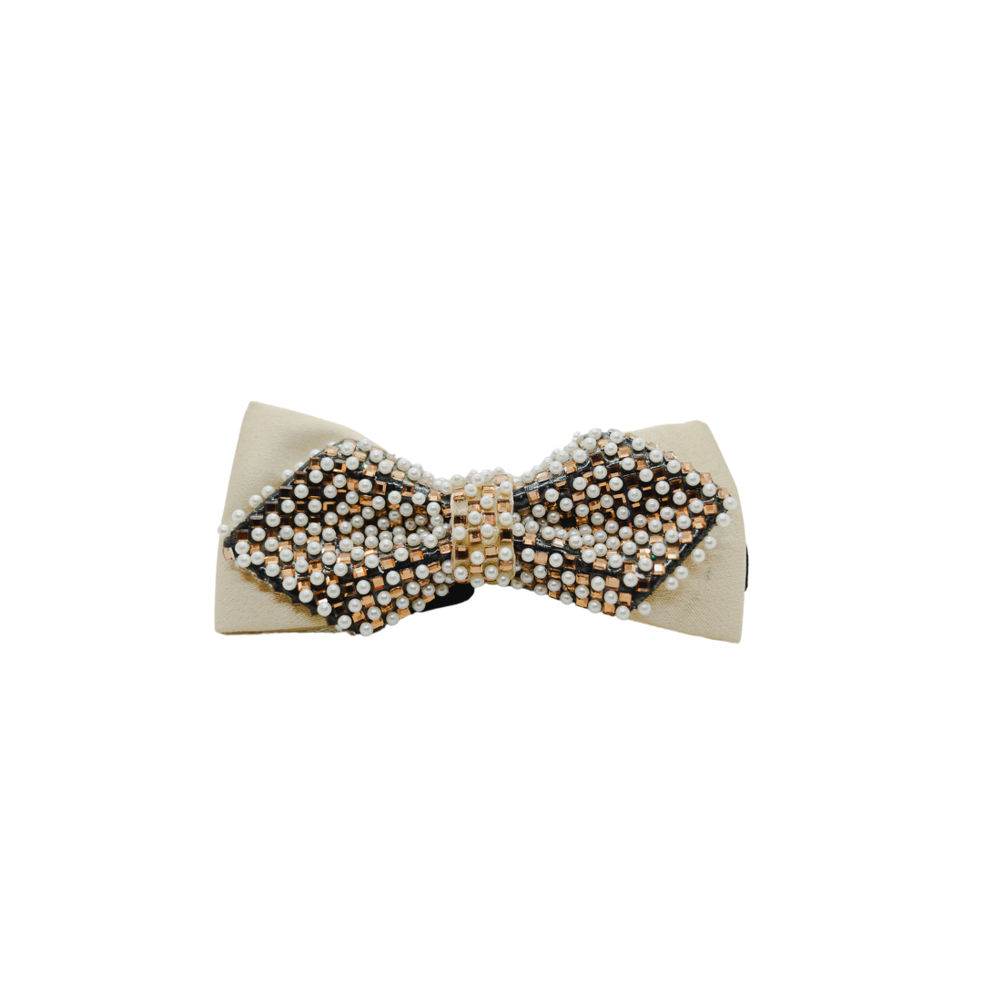 Ranier Cream and White Bowtie